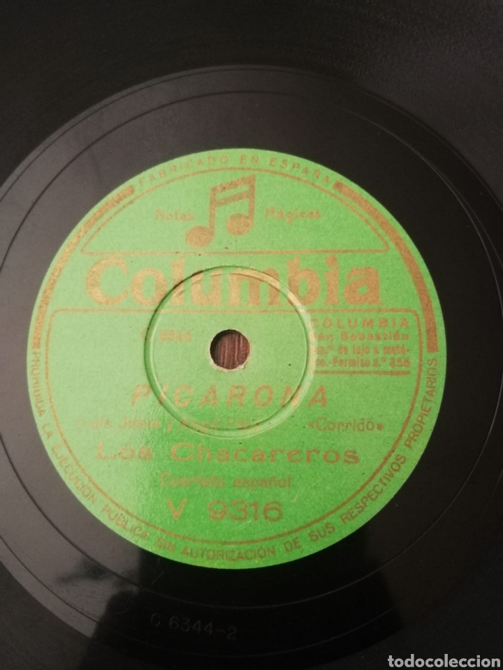 Discos de pizarra: Disco de pizarra picarona los chacareros - Foto 1