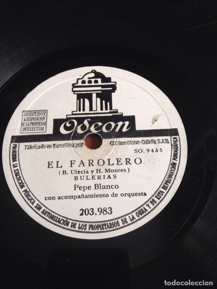 Discos de pizarra: El farolero Pepe blanco - Foto 1