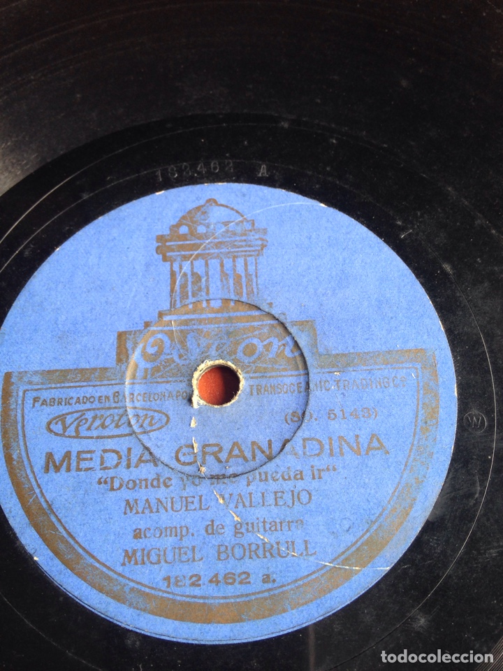 Discos de pizarra: Media granadina Manuel Vallejo - Foto 1