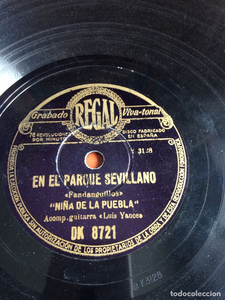 Discos de pizarra: En el parque sevillano ni&ntilde;a de la Puebla - Foto 1