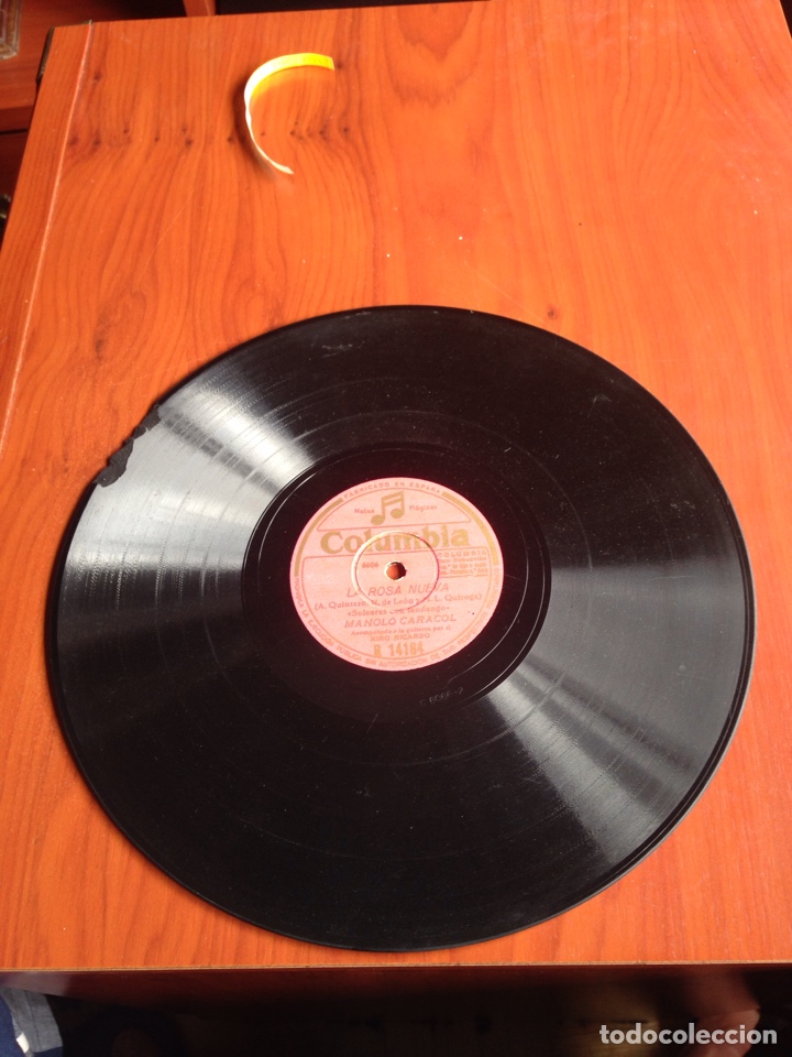 Discos de pizarra: La rosa nueva Manolo caracol - Foto 2