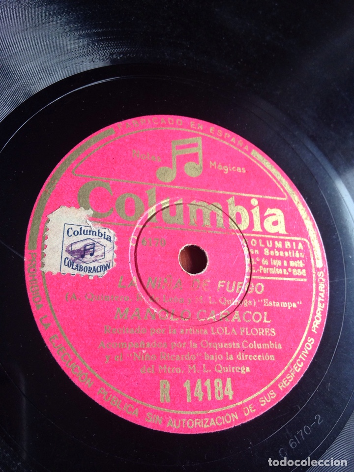 Discos de pizarra: La rosa nueva Manolo caracol - Foto 4