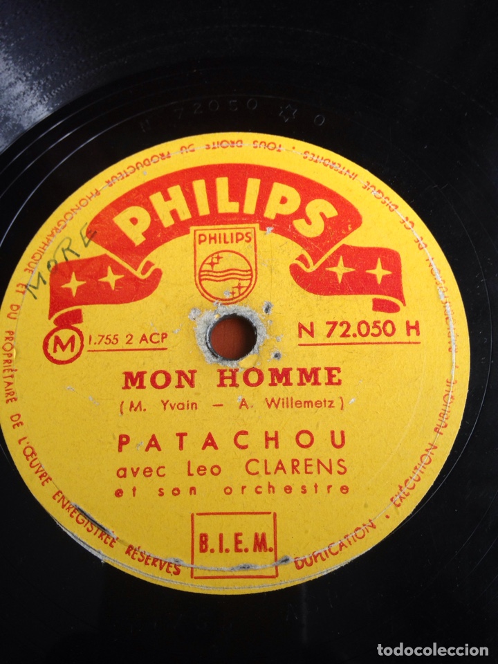 Discos de pizarra: Mon homme patachou - Foto 1