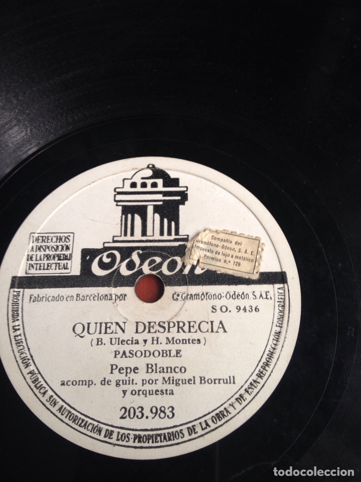 Discos de pizarra: El farolero Pepe blanco - Foto 3