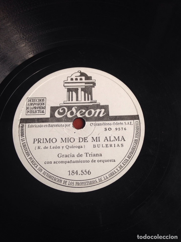 Discos de pizarra: Primo m&iacute;o de mi alma gracia de Triana - Foto 1