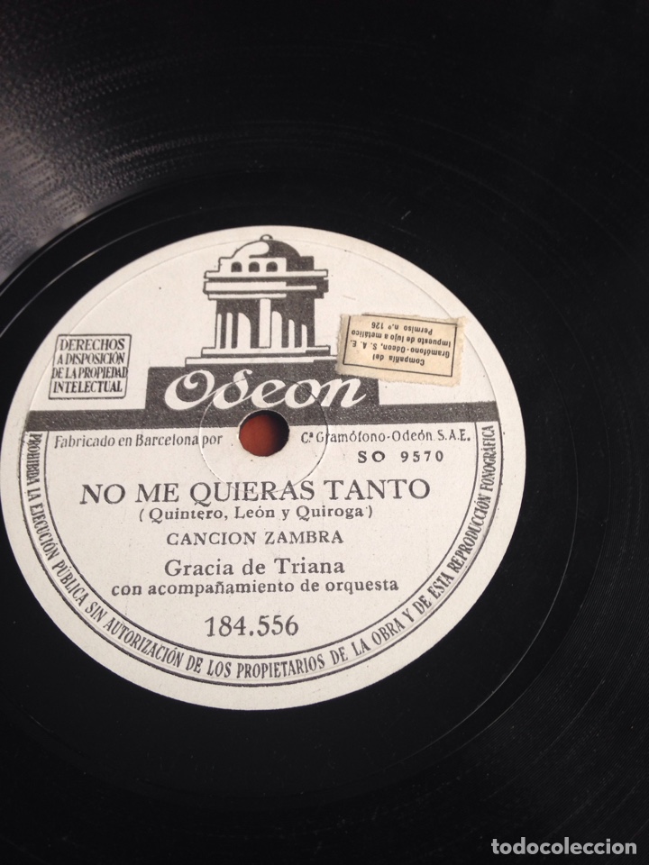 Discos de pizarra: Primo m&iacute;o de mi alma gracia de Triana - Foto 3