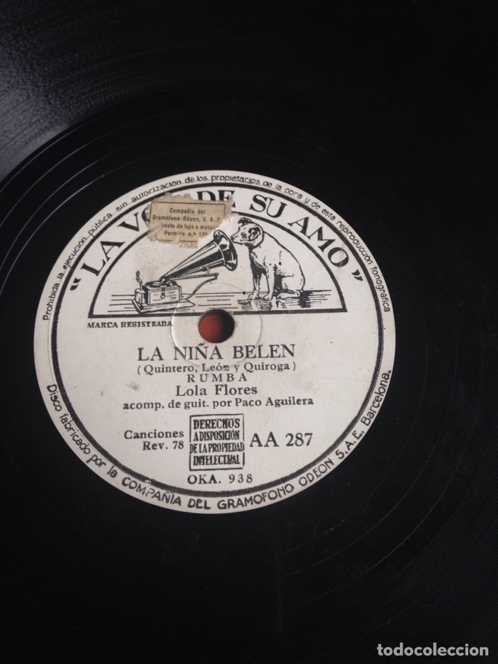 Discos de pizarra: La ni&ntilde;a bel&eacute;n Lola flores - Foto 1
