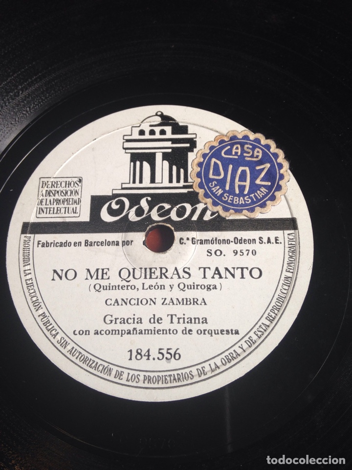 Discos de pizarra: Primo m&iacute;o de mi alma gracia de Triana - Foto 4