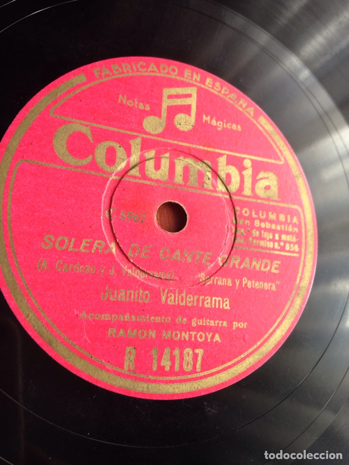 Discos de pizarra: Por verte a ti los lunares Juanito Valderrama - Foto 4