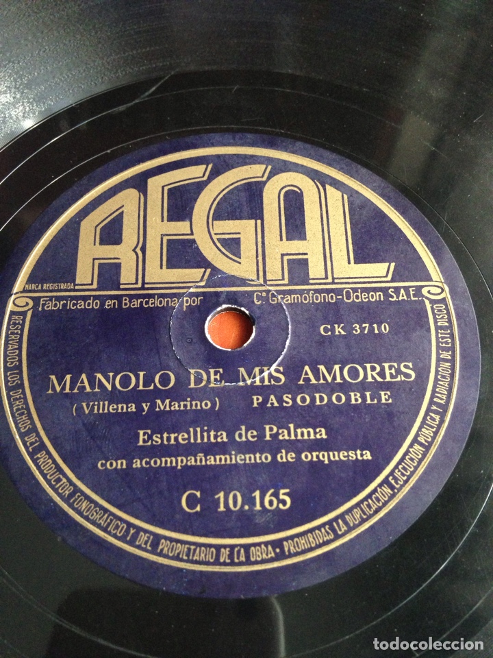 Discos de pizarra: Manolo de mis amores estrellita de palma - Foto 1