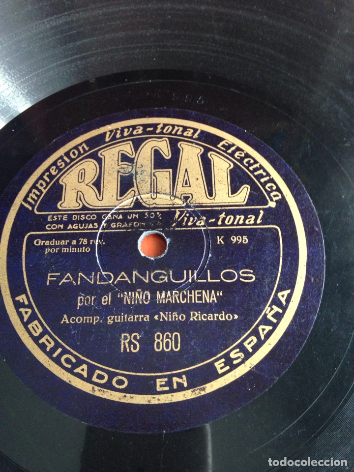 Discos de pizarra: Soleares por El Ni&ntilde;o marchena - Foto 3