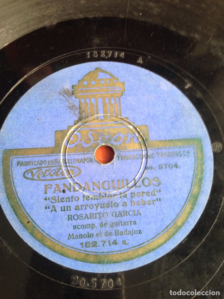 Discos de pizarra: Fandanguillos rosarito garcia - Foto 1