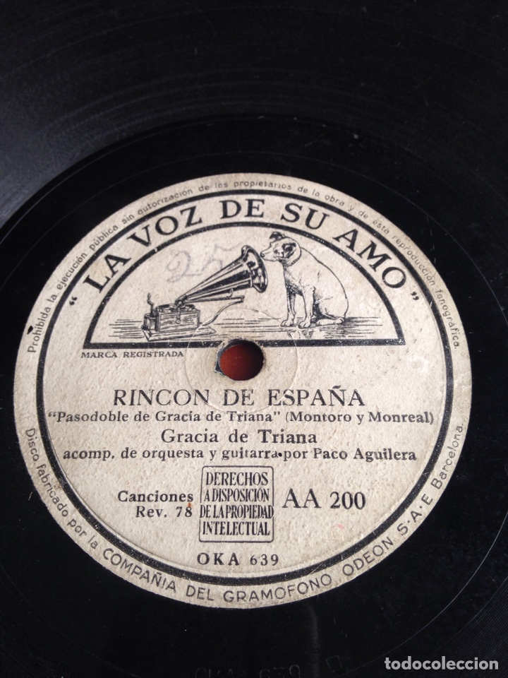 Discos de pizarra: Yo no te puedo querer gracia de Triana - Foto 4