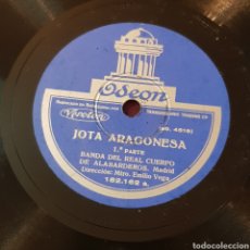 Discos de pizarra: JOTA ARAGONESA BANDA DEL REAL CUERPO DE ALABARDEROS MADRID