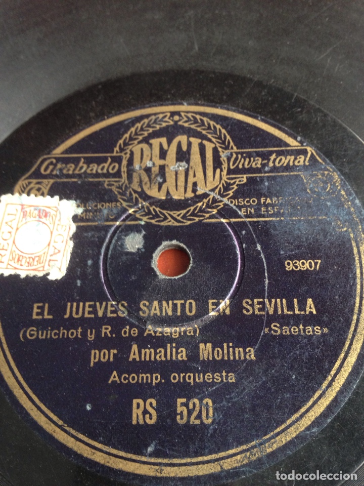Discos de pizarra: Tonter&iacute;as gitanas Amalia Molina - Foto 4