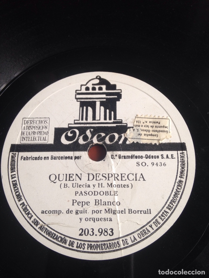 Discos de pizarra: El farolero Pepe blanco - Foto 4
