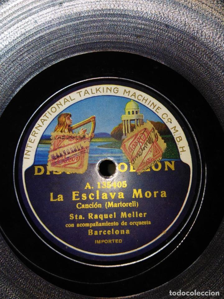 Discos de pizarra: DISCO DE PIZARRA : RAQUEL MELLER : LA GITANA HECHIZERA + LA ESCLAVA MORA - Foto 1