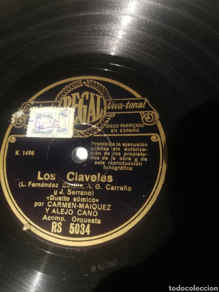 Discos de pizarra: Disco de pizarra los claveles - Foto 1