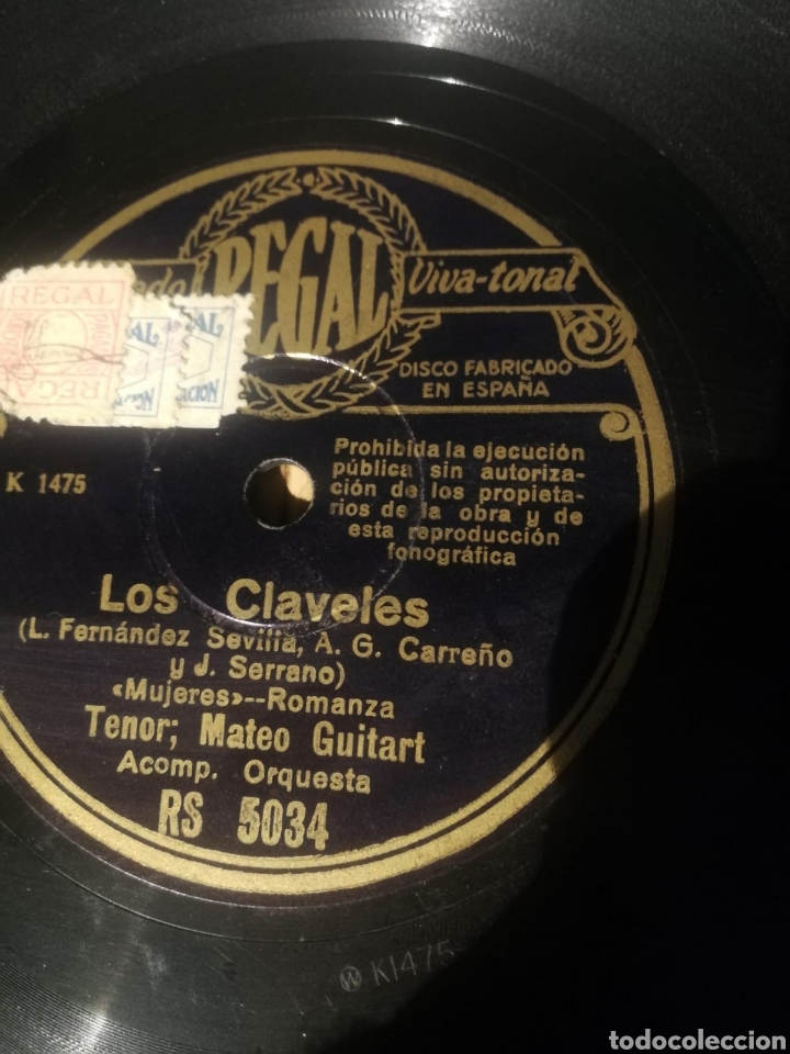 Discos de pizarra: Disco de pizarra los claveles - Foto 2