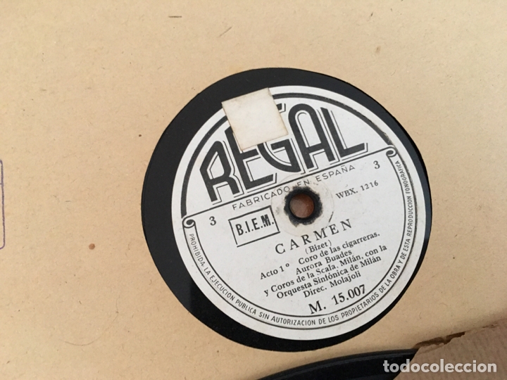 Discos de pizarra: CARMEN COMPLETO EN 5 DISCOS PIEDRA (B-9) - Foto 2