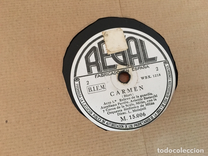 Discos de pizarra: CARMEN COMPLETO EN 5 DISCOS PIEDRA (B-9) - Foto 4