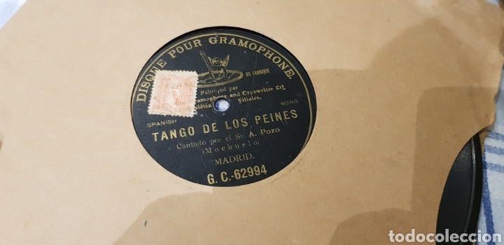 Discos de pizarra: Tango de Los Peines 78 RPM Mochuelo - Foto 1