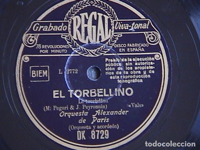 Discos de pizarra: Dans ma peniche/ El torbellino. Orquesta Alexander. - Foto 1