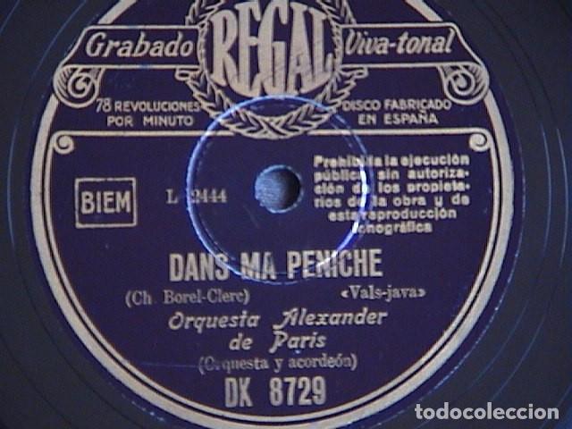 Discos de pizarra: Dans ma peniche/ El torbellino. Orquesta Alexander. - Foto 4