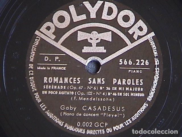 Discos de pizarra: Romances sans paroles.  Gaby Casadesus. - Foto 1