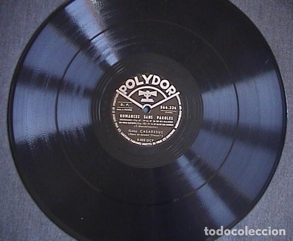 Discos de pizarra: Romances sans paroles.  Gaby Casadesus. - Foto 4