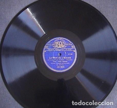 Discos de pizarra: La santa espina. / La Mort de L&eacute;scol&aacute;. Emilio Vendrell. - Foto 2