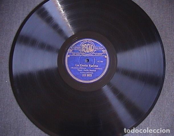 Discos de pizarra: La santa espina. / La Mort de L&eacute;scol&aacute;. Emilio Vendrell. - Foto 4