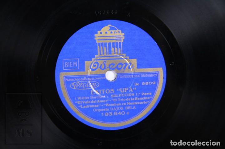 Discos de pizarra: Disco Piedra / Pizarra - &Eacute;xitos UFA. Selecci&oacute;n. Orquesta Dajos Bela - Odeon - Foto 2