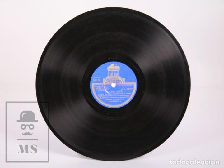 Discos de pizarra: Disco Piedra / Pizarra - &Eacute;xitos UFA. Selecci&oacute;n. Orquesta Dajos Bela - Odeon - Foto 3