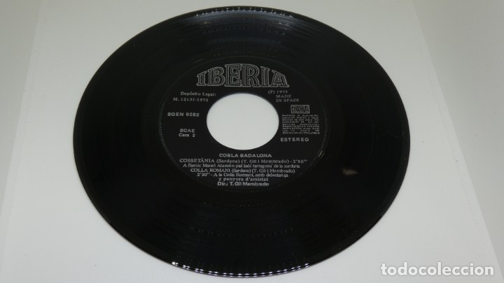 Discos de pizarra: DISCO SINGLE VINILO COBLA DE BADALONA . TOMAS GIL MEMEBRADO . - Foto 3