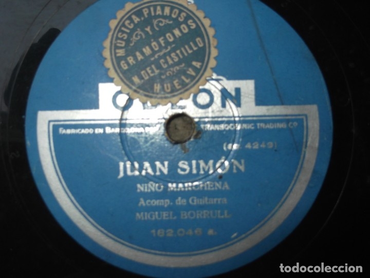 Discos de pizarra: NI&Ntilde;O MARCHENA-JUAN SIMON-FANDANGUILLO - Foto 1