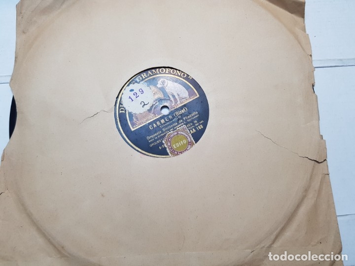 Discos de pizarra: Disco de Pizarra-Carmen-Disco Gramofono - Foto 2