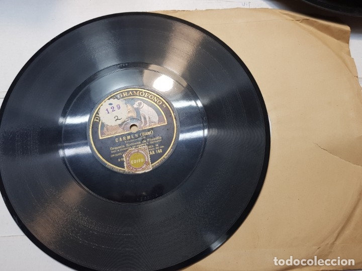 Discos de pizarra: Disco de Pizarra-Carmen-Disco Gramofono - Foto 3