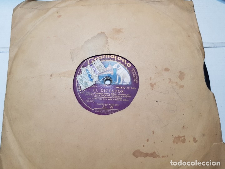 Discos de pizarra: Disco de Pizarra-El Dictador-Disco Gramofono - Foto 1