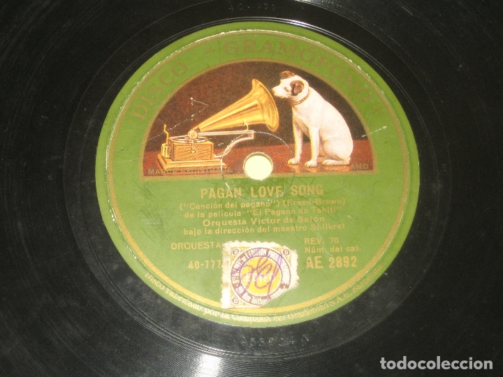 Discos de pizarra: ORQUESTA VICTOR DE SALON - PIZARRA - Foto 1