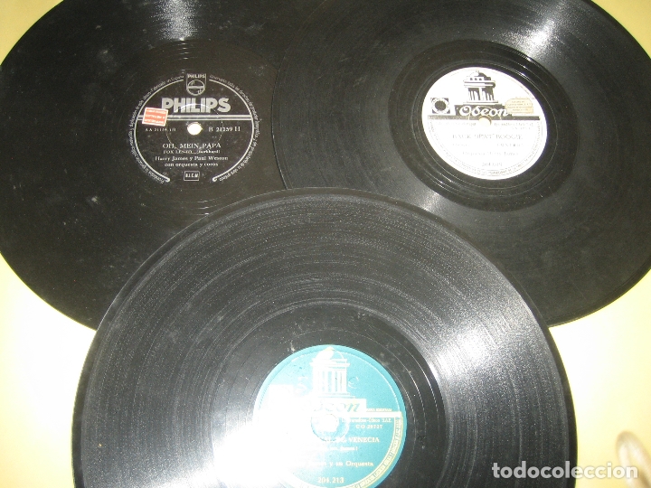 Discos de pizarra: HARRY JAMES  -LOTE DE TRES PIZARRAS - Foto 1