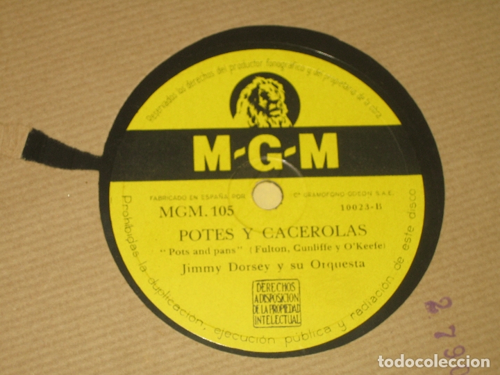 Discos de pizarra: ORQUESTA JIMMY DORSEY - PIZARRA - Foto 1