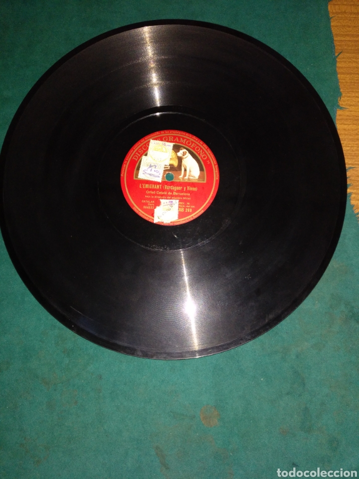 Discos de pizarra: L  emigrant/el cant de la senyera. EMI - Foto 2