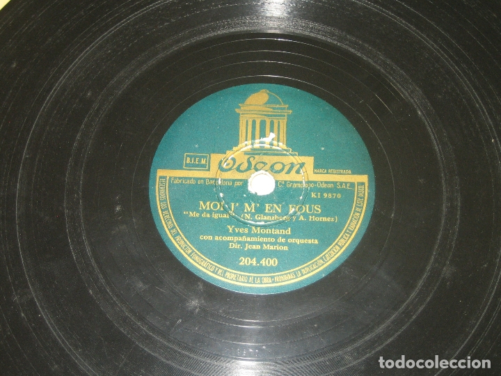 Discos de pizarra: YVES MONTAND - ME DA IGUAL - A PARIS - Foto 1