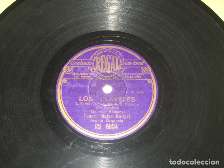 Discos de pizarra: CARMEN MAIQUES - LOS CLAVELES - Foto 1