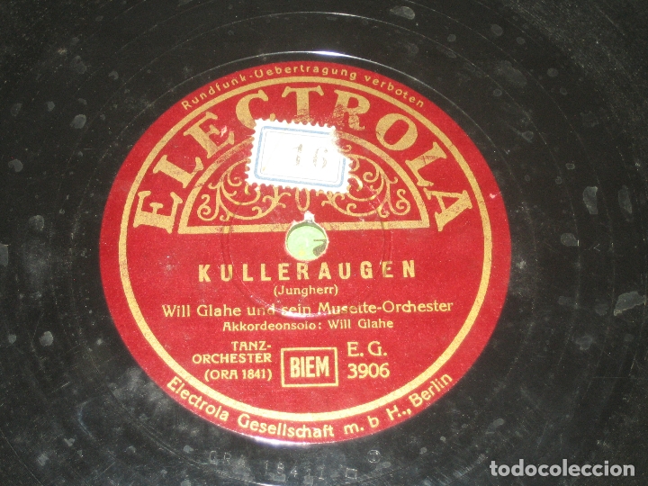 Discos de pizarra: WILL GLAHE - ED. BERLIN - Foto 1