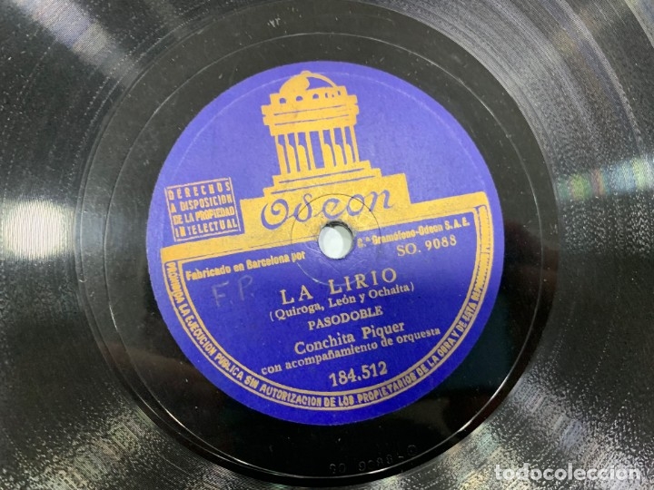 Discos de pizarra: CONCHITA PIQUER 4 DISCOS PIZARRA - Foto 3