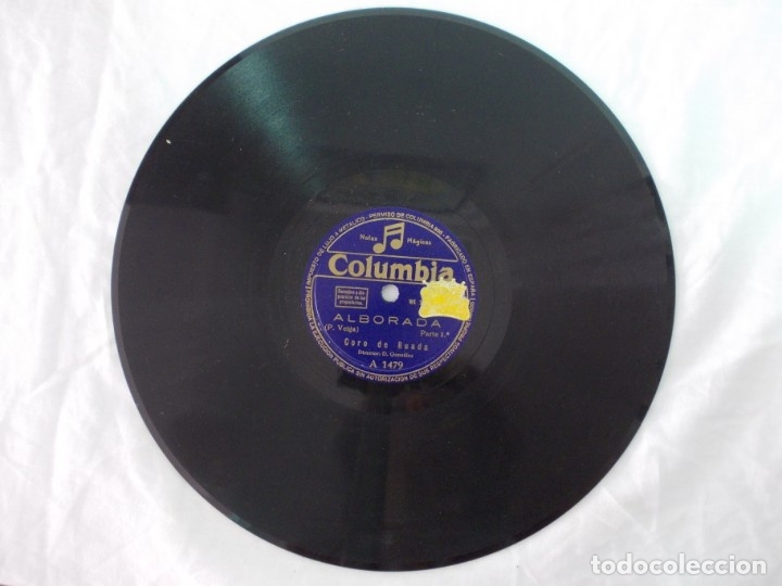 Discos de pizarra: ANTIGUO DISCO DE PIZARRA GALLEGO  CORO DE RUADA -ALBORADA - - Foto 2