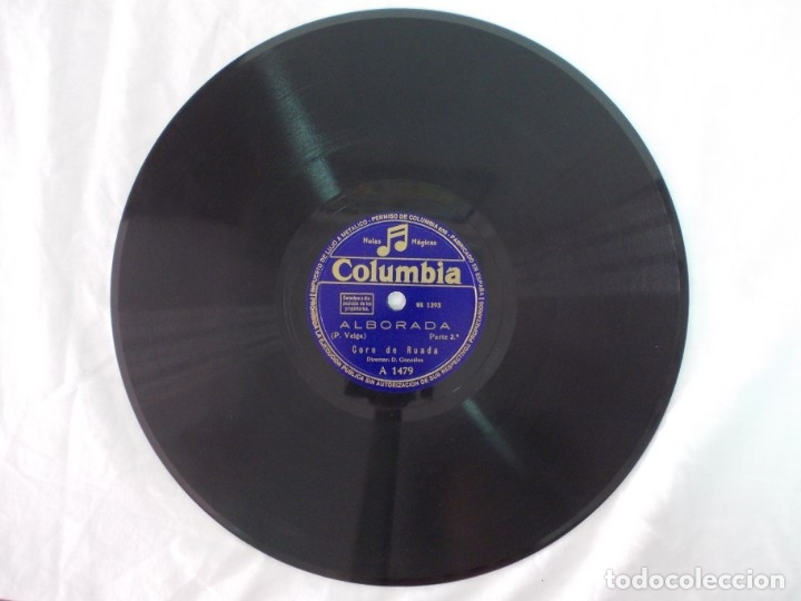 Discos de pizarra: ANTIGUO DISCO DE PIZARRA GALLEGO  CORO DE RUADA -ALBORADA - - Foto 4