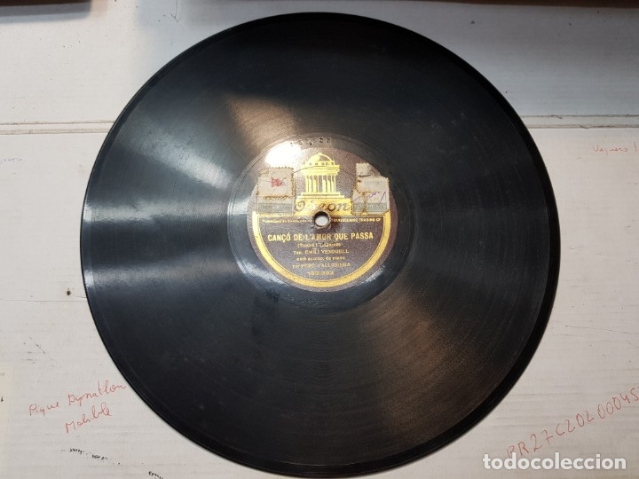 Discos de pizarra: Disco Pizarra-Can&ccedil;&oacute; de LAmor que Passa -Odeon - Foto 4